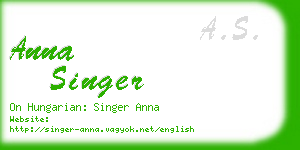 anna singer business card